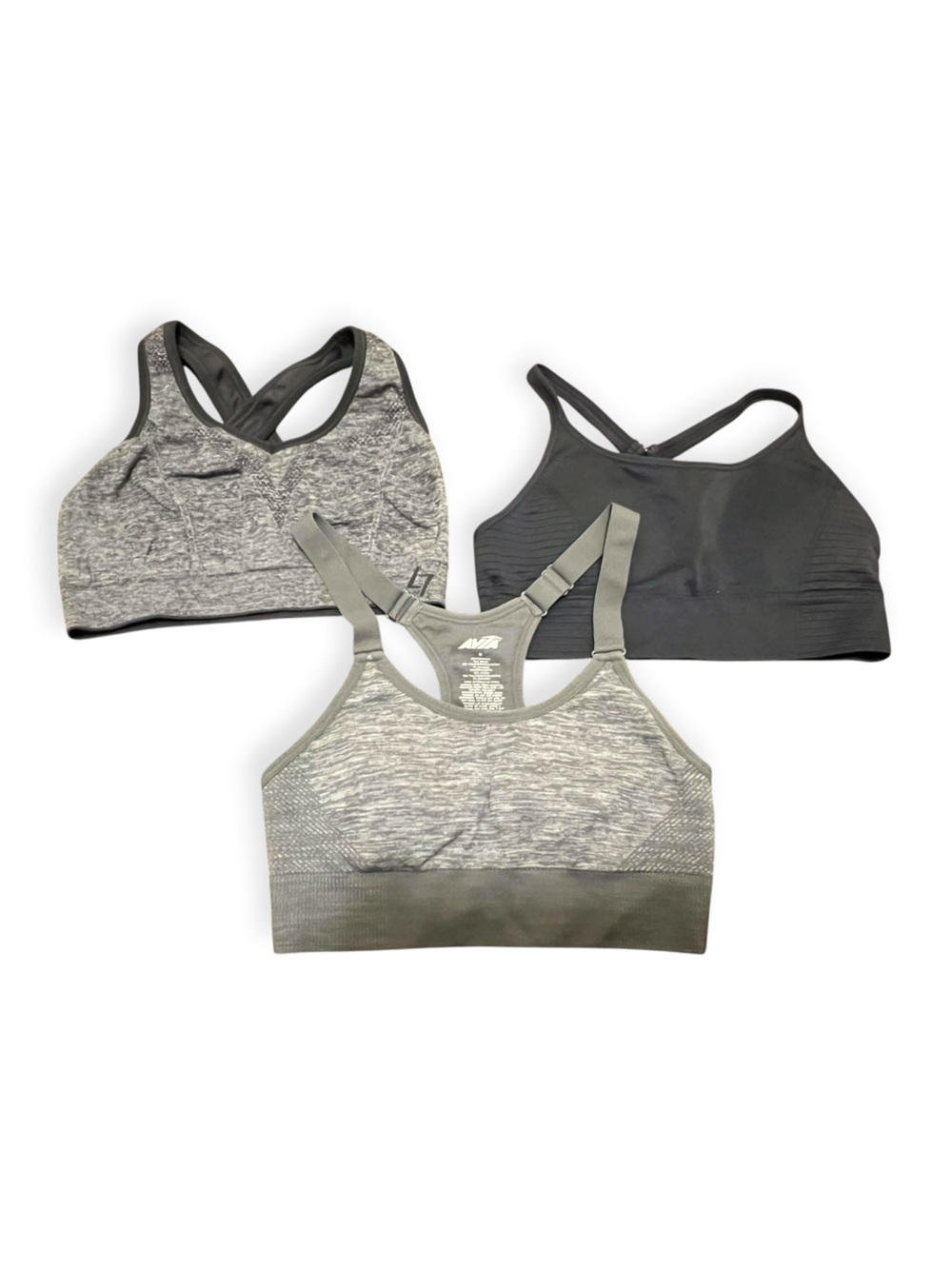 Avia Seamless Racerback Sports Bras Lot of 3 Bras Size Medium
